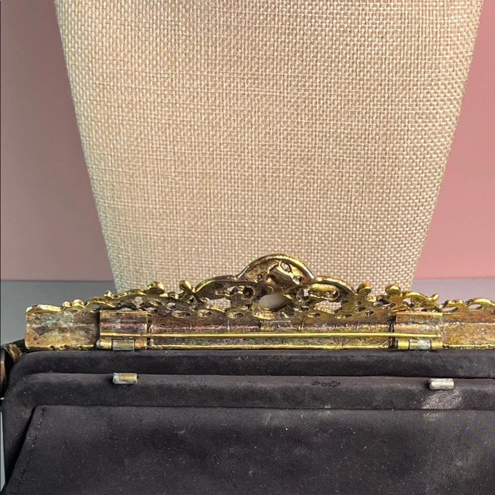 Vintage 1950's Juliart After-Five Purse with Cameo clasp Art Deco
